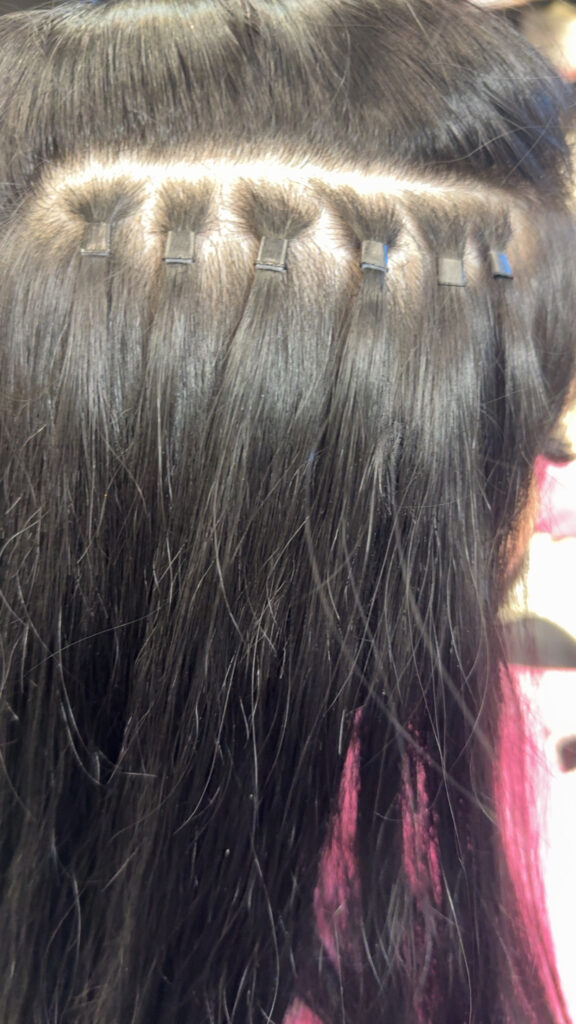 Before and after personalized haircut transformation by Elaina.